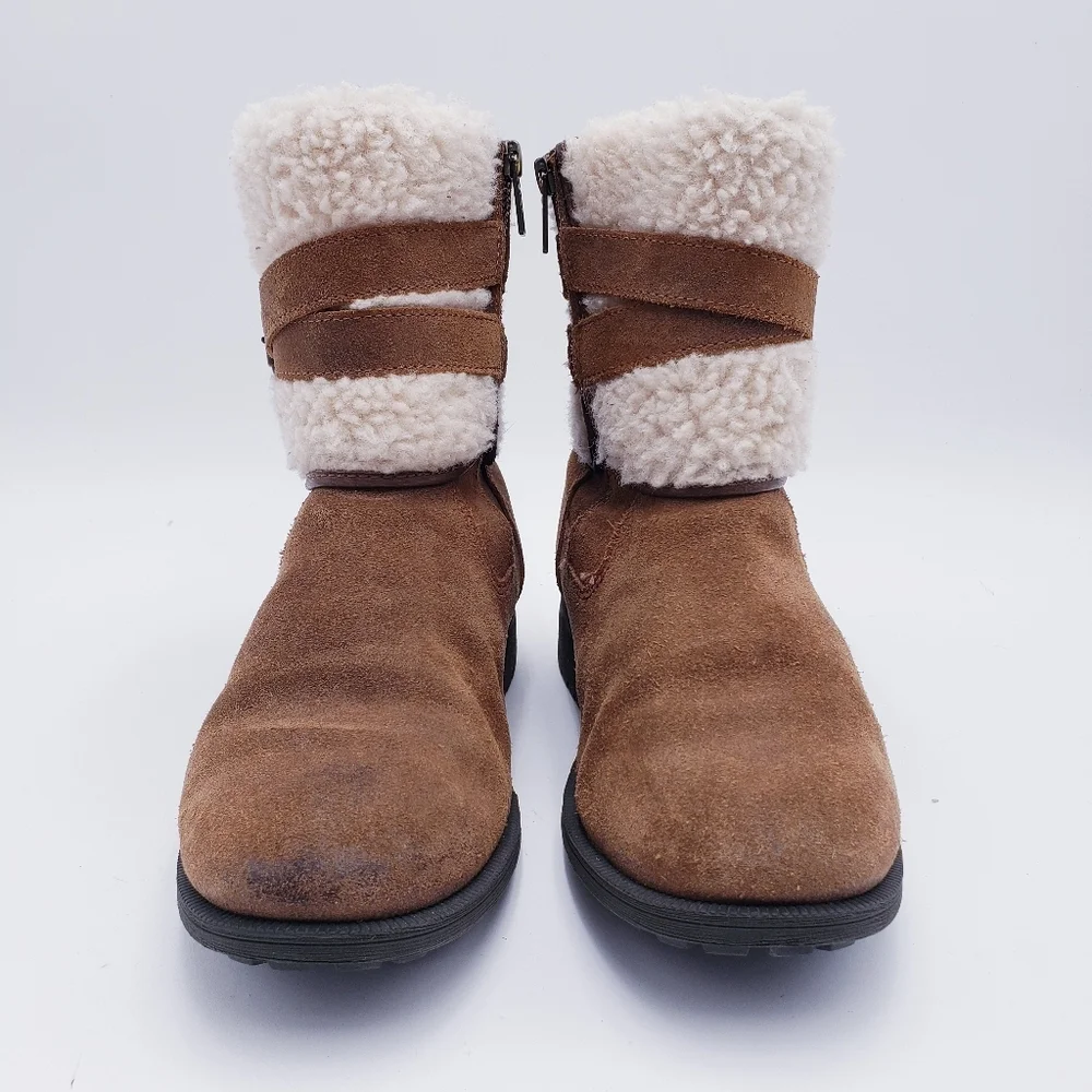 UGG Women's Size 7 Blayre III Boot Snow Boots Chestnut Brown Fur‎ Lined